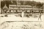 Strandliv vid Hotell Seeschloss i Binz på ön Rügen, sommaren 1930 (enligt text i album).
