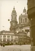 Prag: Malostranské námêsti (Lillstadens torg), sommaren 1930 (enligt text i album).