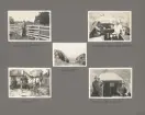Sida ur fotoalbum från resan med WIKING X runt den skandinaviska halvön år 1925. Vyer från Hven, Kullen, C.G. Pettersson och Carl Barcklind.