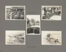 Sida ur fotoalbum från resan med WIKING X runt den skandinaviska halvön år 1925. Vyer från Mölle och Långedrag.