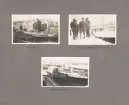 Sida ur fotoalbum från resan med WIKING X runt den skandinaviska halvön år 1925. Vyer från Luleå, Piteå i 8 graders kyla
 och Härnösand