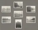 Sida ur fotoalbum från resan med WIKING X runt den skandinaviska halvön år 1925. Samma bild som innan?