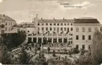 Vykort med motiv Karlstad, stadshotellets terasser. Text på baksidan.