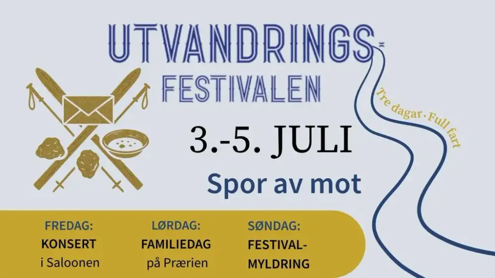 3.-5.juli blir det Utvandringsfestival