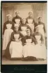 Gruppbilder över elerver på Hushållningsskolan 1888.
