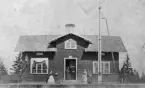 Stationshuset i Sandviken omkring 1870.
