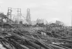 Branden 1923 vid den första sågen vid Kastets sågverk.