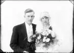 Brudparet Jansson från Johannisfors, Forsmarks socken, Uppland 1926