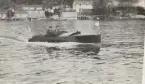 Båt vid Forslunds varv i Marieberg. Text på baksida 