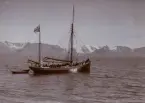 Galeas, möjligen vid Spetsbergen. Stämpel 