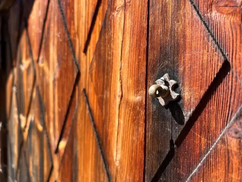 Detalj frå gamal dør