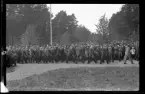 Förbimarsch av f.d. knektar.