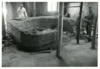 Ingenjör Gösta Boberg vid rundugnens grund, 1951.