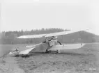 Flygplan SW 12 (Albatros B II), uppställt på ett flygfält, 1917. Vy bakifrån.