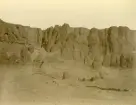 Vy över begravningsplatsen Deir el-Bahari utanför Thebe.