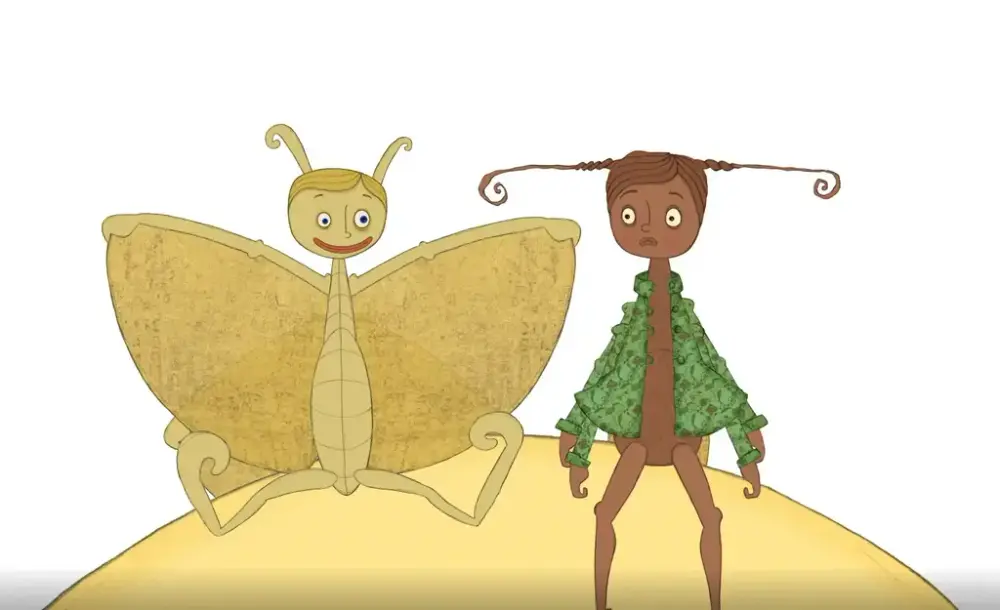 Illustrasjon fra filmen "Kakerlakken med den stygge frakken"