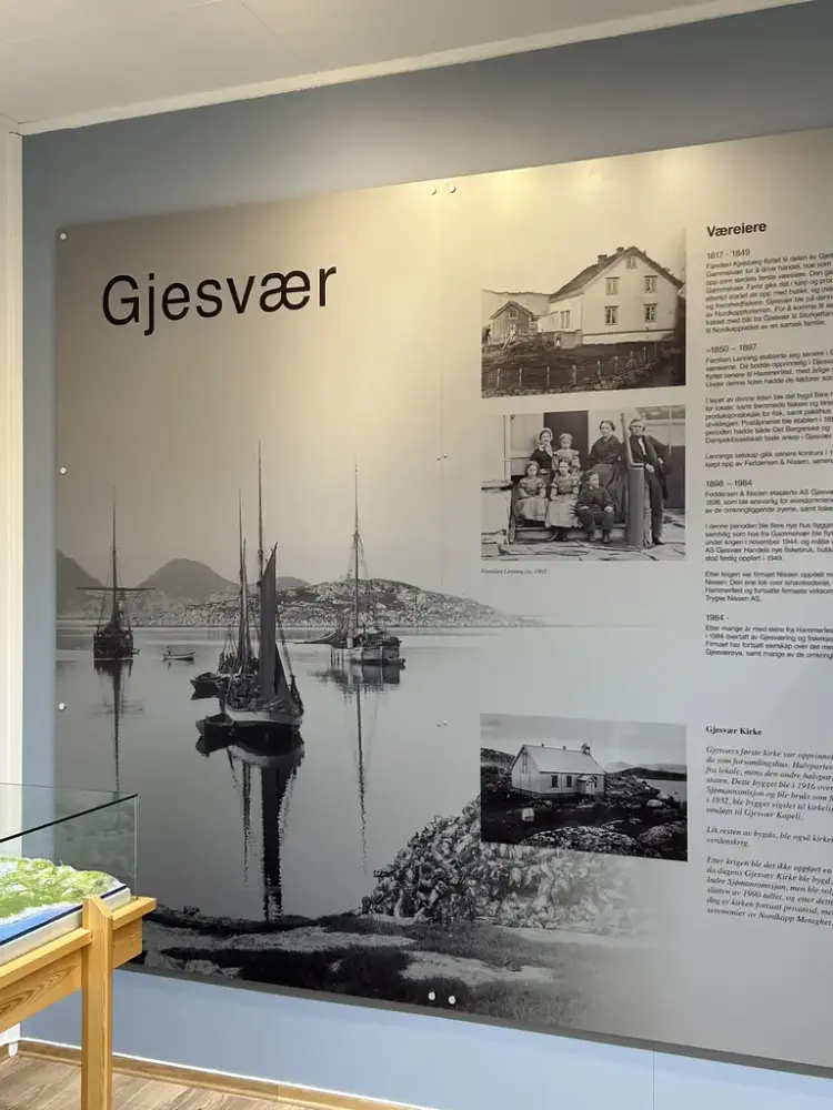 I lokalene til Nærbutikken Gjesvær er det laget et lokalhistorisk senter - absolutt verdt et besøk