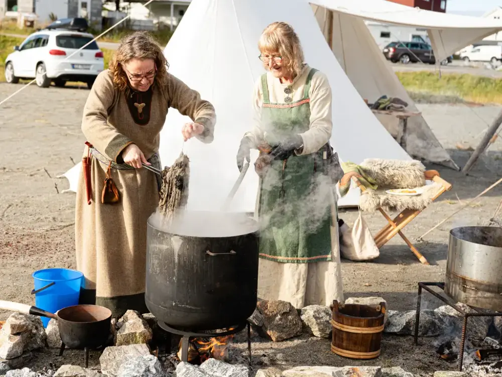 Plantefarging i vikingtidsleiren