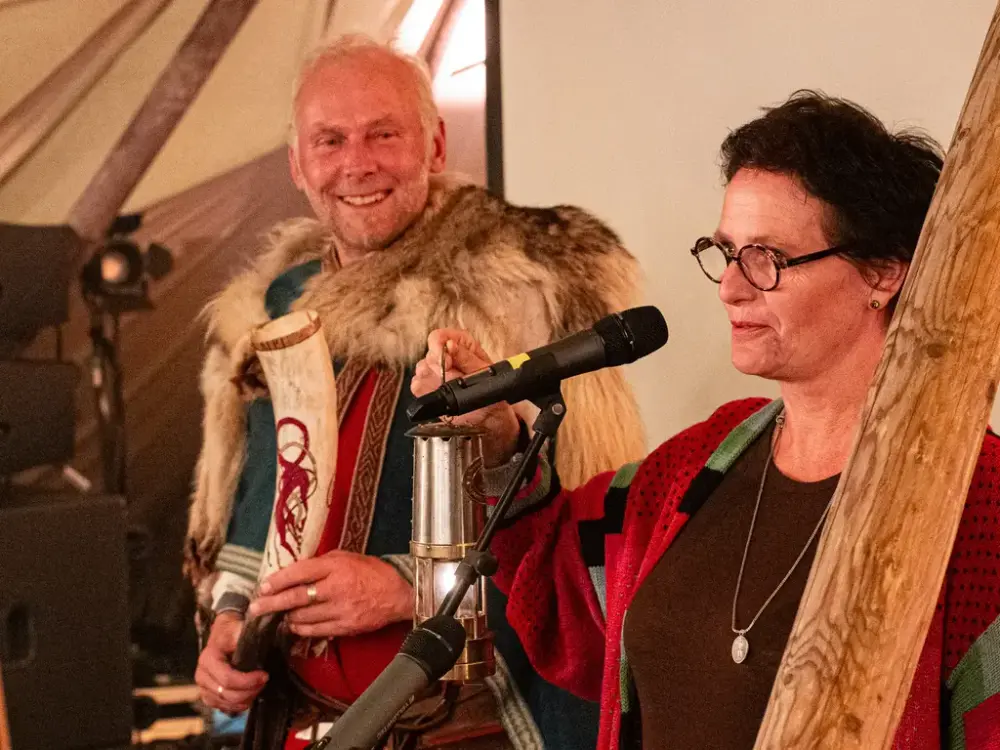 Under åpningen av Finnmark Vikingtidsfestival