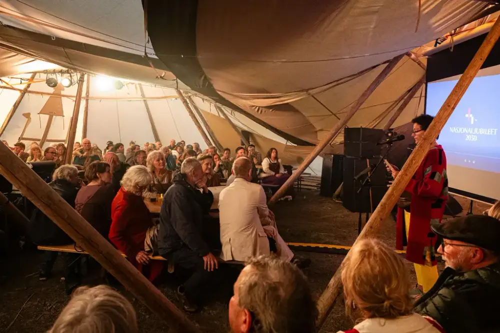 Under åpningen av Finnmark Vikingtidsfestival