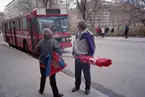 1 maj 1995, Nacka arbetarekommun förmöte, till Humlegården i buss.