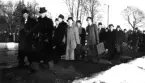 Inryckning Järnvägsbrokompani på Ränneslätt. Åke Nilsson, Ing 2; 2:a fr.v.