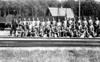 Bygge av bangård i Stora Leverne i Västergötland.