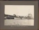 Motorbåtarna Rapid IV och Atala i hamnen i Rendsburg, Tyskland.