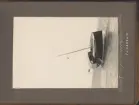 Vid lågvatten har Wiking X blivit stående på sanden utanför den nordtyska kusten.