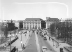 Slottsbacken. Rakt fram Gustav Adolfs torg.