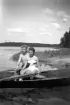 Åke Nilsson och Margit vid Skivtjärn i Deje.