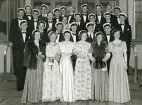 Femårsjubileét av studentexamen den 26/5 1945. Övre raden: 