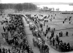 Jordfästningsceremoni i Sjöängen.