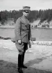 Kapten Wilhelm Dahlgren vid brobyggnadsplats Sand.