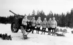 Konstapelskolan. Artilleripjäsen till 10,5 cm kanon m/34.