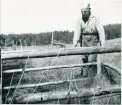 Den s.k. Kocks puttrande källa i Högsäter beundras av Amund Gabrielsson