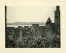 Vy över Altstadt Überlingen (gamla staden) och bodensjön från museiparken, Überlingen, Tyskland (enligt text i album).