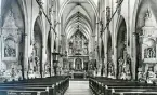 Brevkort med interiör från kyrkobyggnaden Salem Münster i Tyskland.