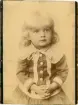 Porträtt av en liten flicka, fotografi från Hedvig Ulfsparres familj.