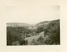 Schwarzwald. Utsikt fr. vägen ned till Djävulsklyftan över en dal i Schweiz (text baksida kort). Utsikten längs de långsträckdalarna var vidsträckta (enligt text i album).