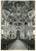 Brevkort med interör från Wallfartskirche Basilika Birnau vid Bodensjön i Tyskland. Text baksida kort: 