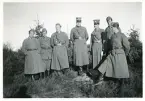 Befäl vid studentsignalskolan 1940-1941. V-H. Eriksson, Åkerblad, Lindqvist, Fredholm, Hasselblad, Lenck, Jansson 
