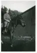 Bengt Hultin till häst, 1940-41, Kviberg, Göteborg (enligt text i album).
