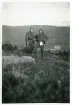 Bengt Hultin och Ling på fjällvandring, Härjedalen, september 1941 (enligt text i album).