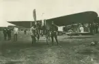 Carl Cederström på Malmslätt, juli 1911. Blériot-monoplanet 