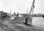 Linköpings blygsamma men för staden betydelsefulla hamn. Här en vy mot norr daterad 1938.