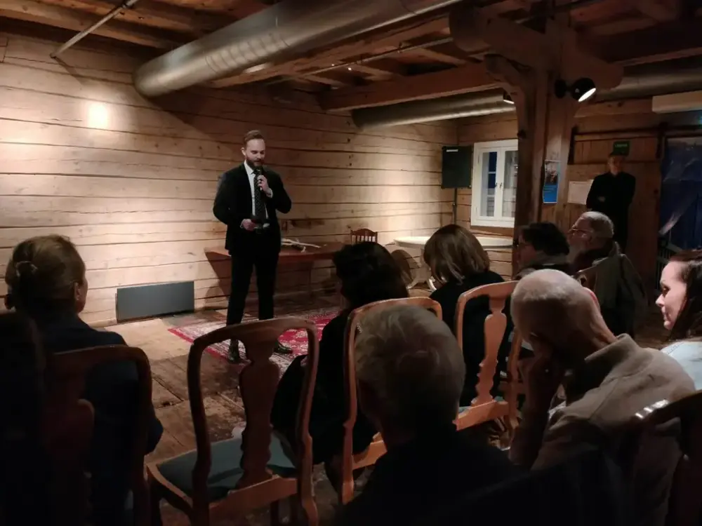 Vi ser bytår for næring, kultur og idrett Reidar Digranes under åpningen av tørrfiskutstillingen på Norges Fiskerimuseum