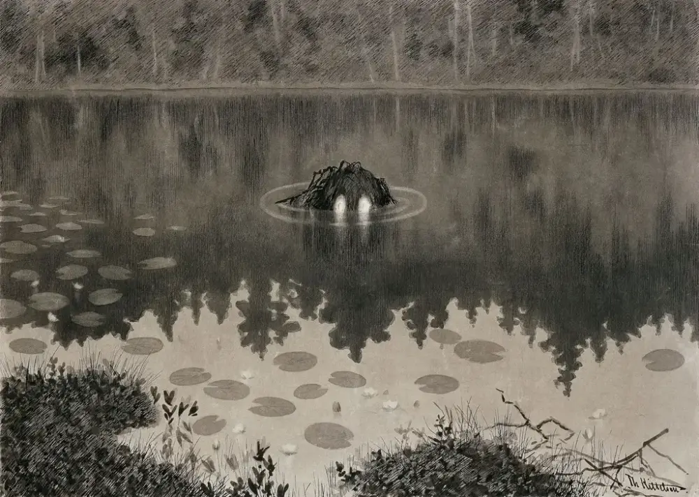 Avfotografering av Nøkken, Theodor Kittelsen